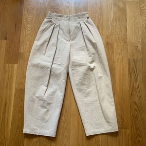 Canvas Pleated Trouser - SS21